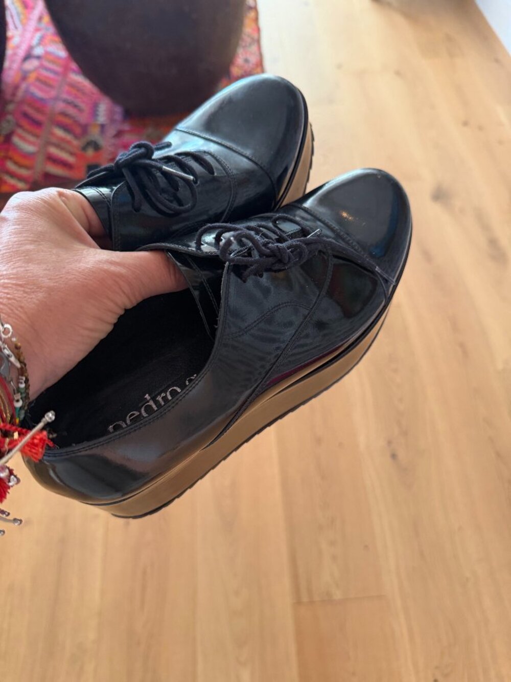 Pedro Garcia Patent Leather Platform Shoes
